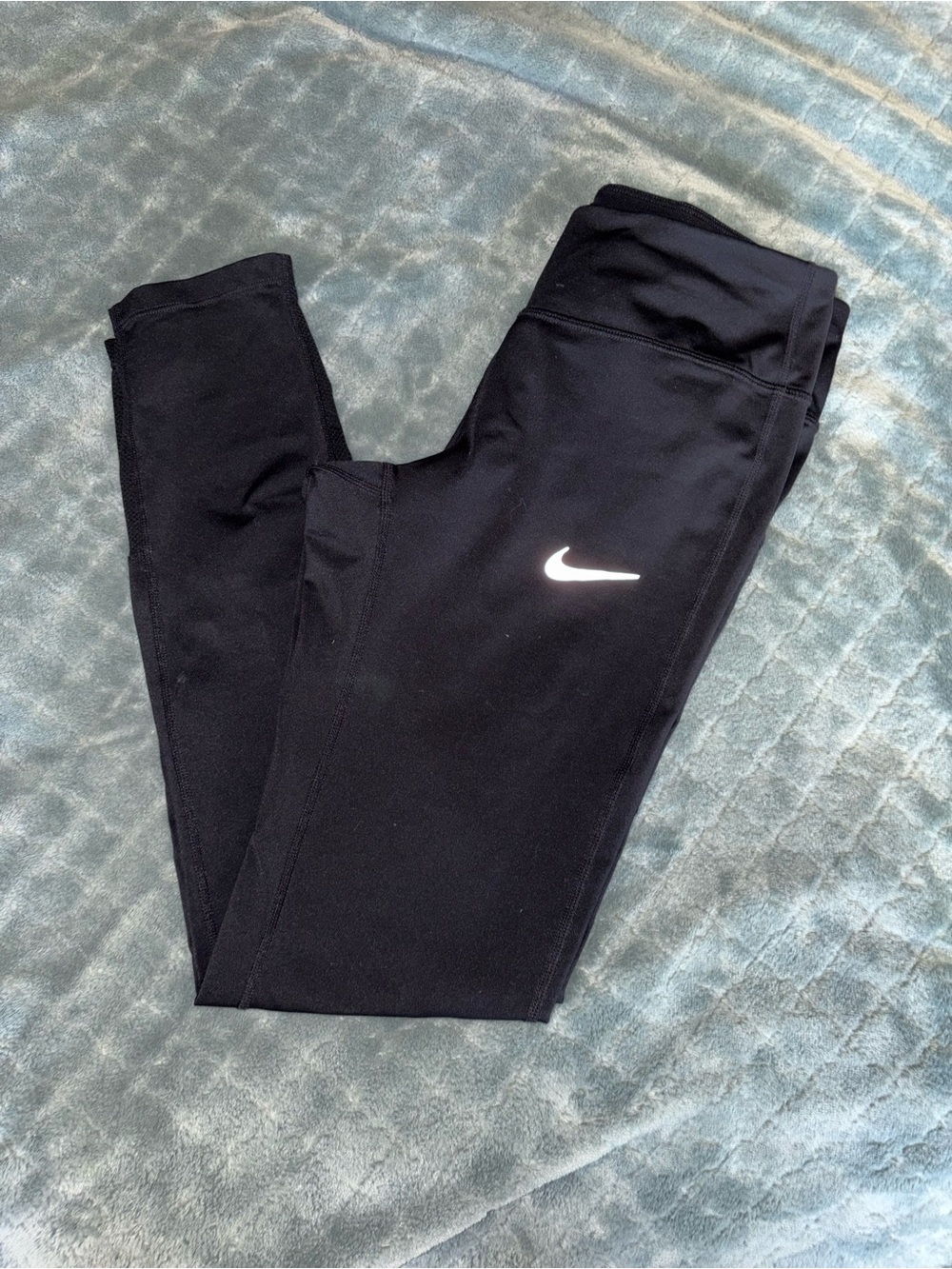 Nike Black Performance Leggings with White Swoosh